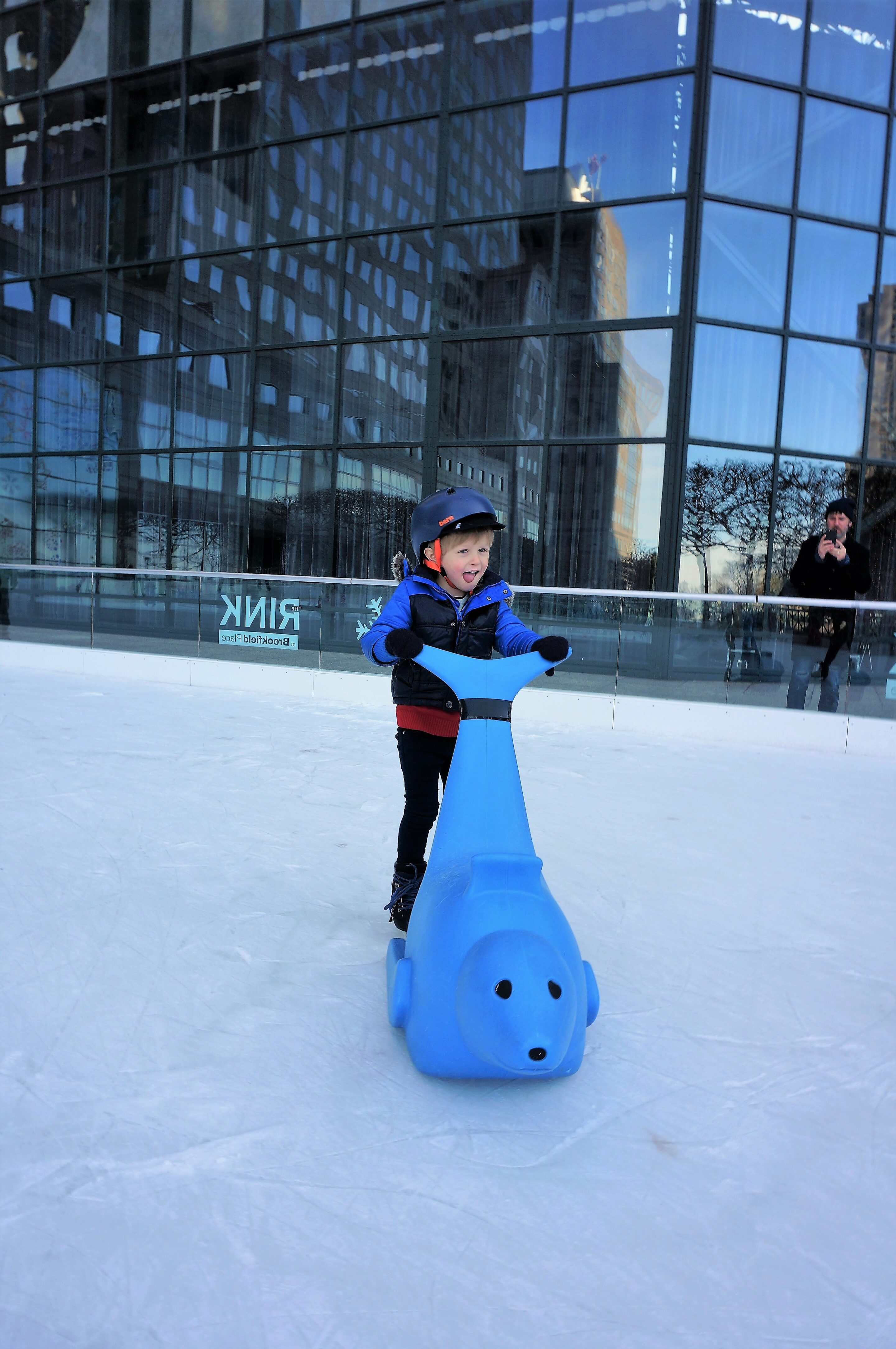 Skating lesson at the Rink at Brookfield Place