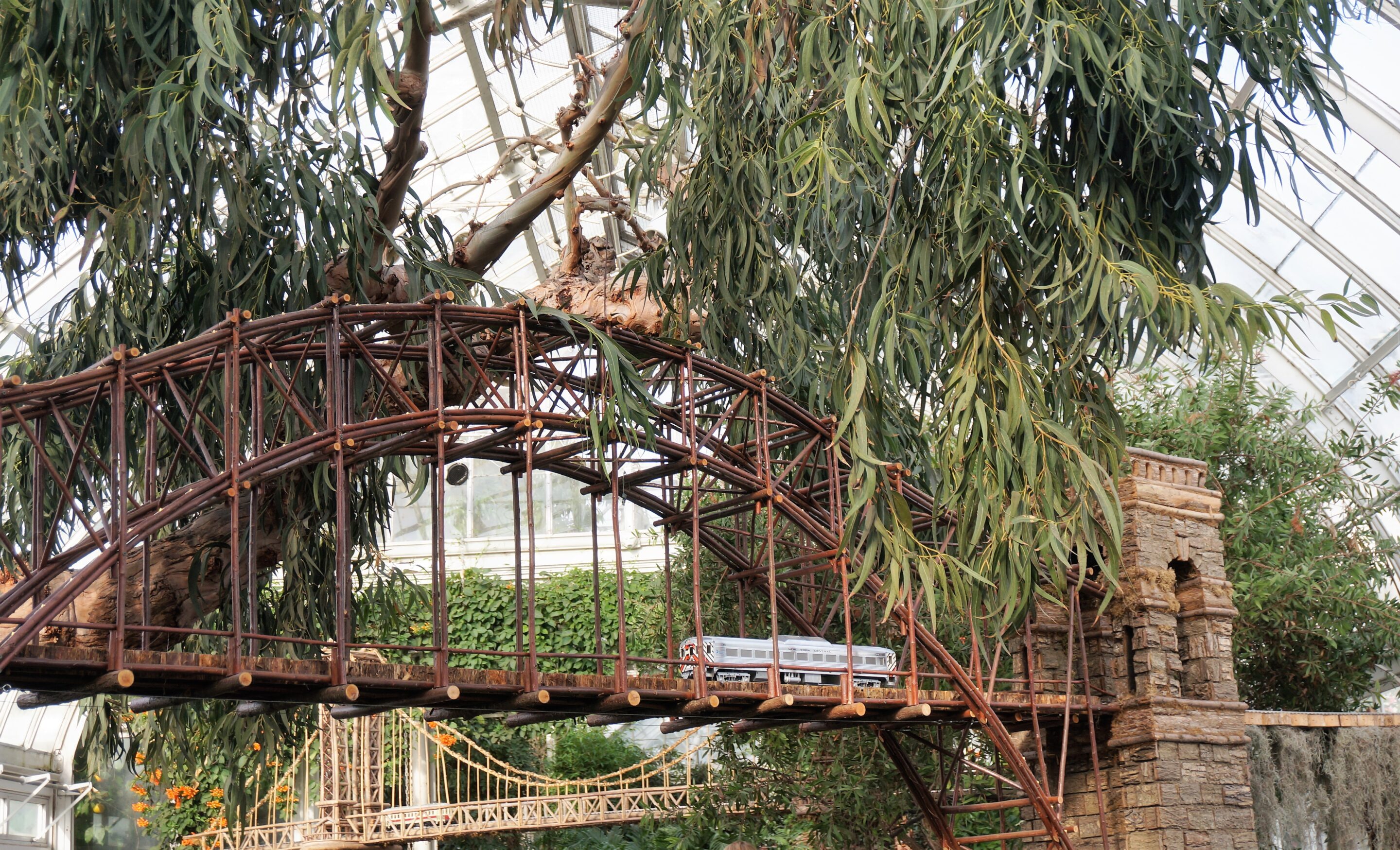 One of the bridges at the New York Botanical Garden Train Show 