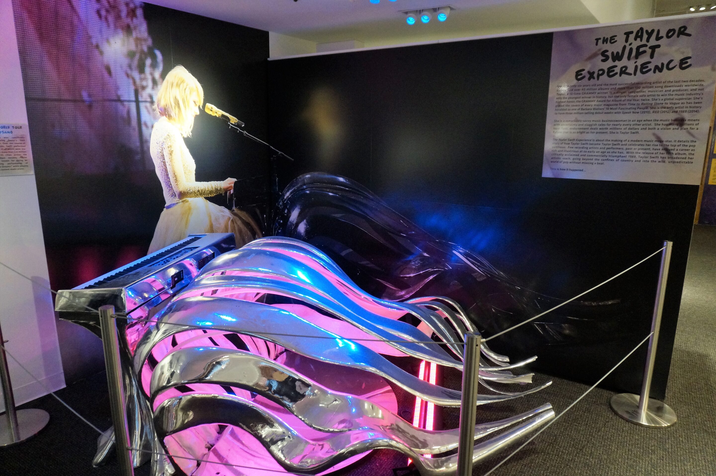 Custom piano at the Taylor Swift Experience