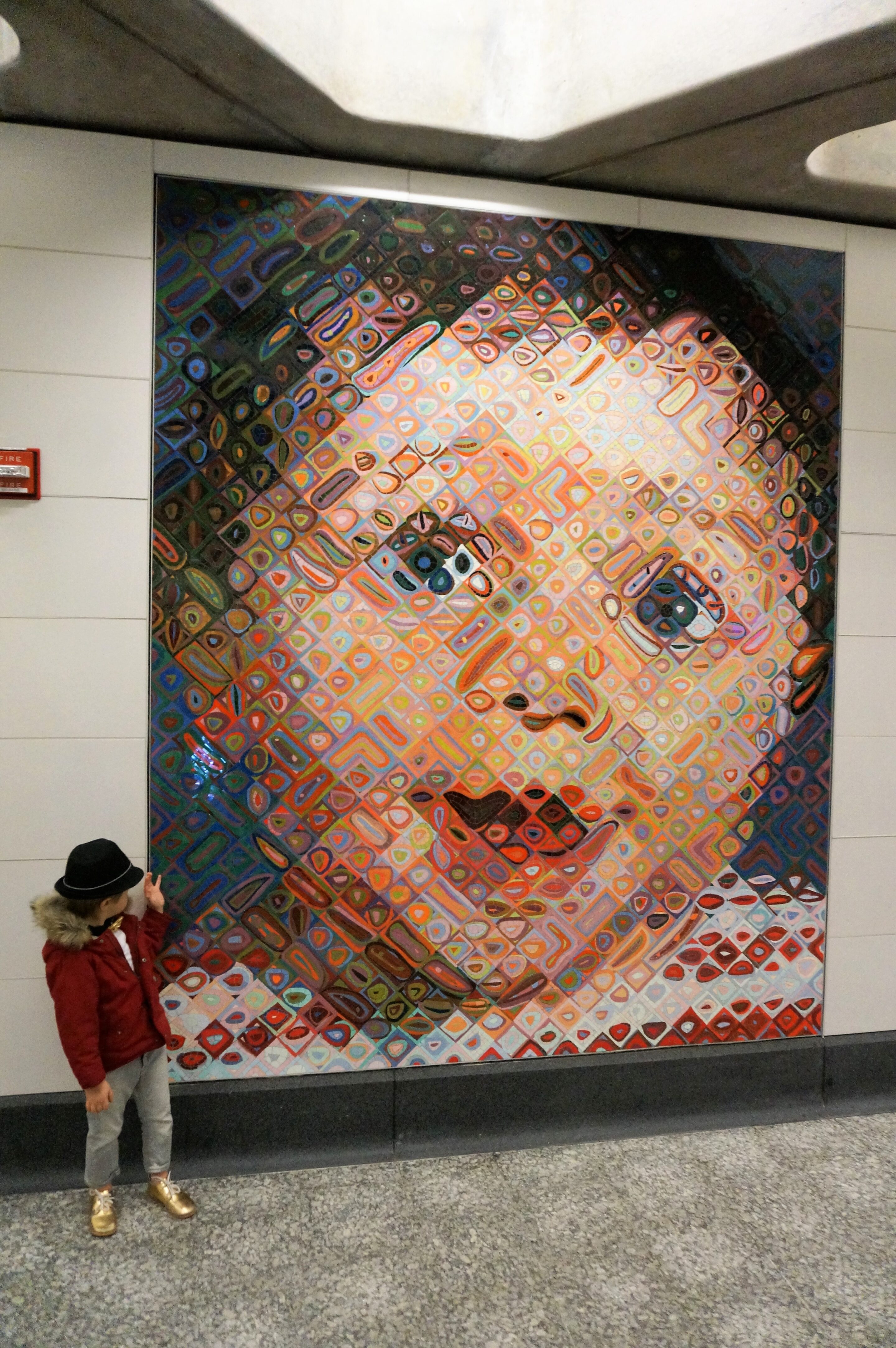 Chuck Close Subway Portraits at the Second Ave Subway Opening
