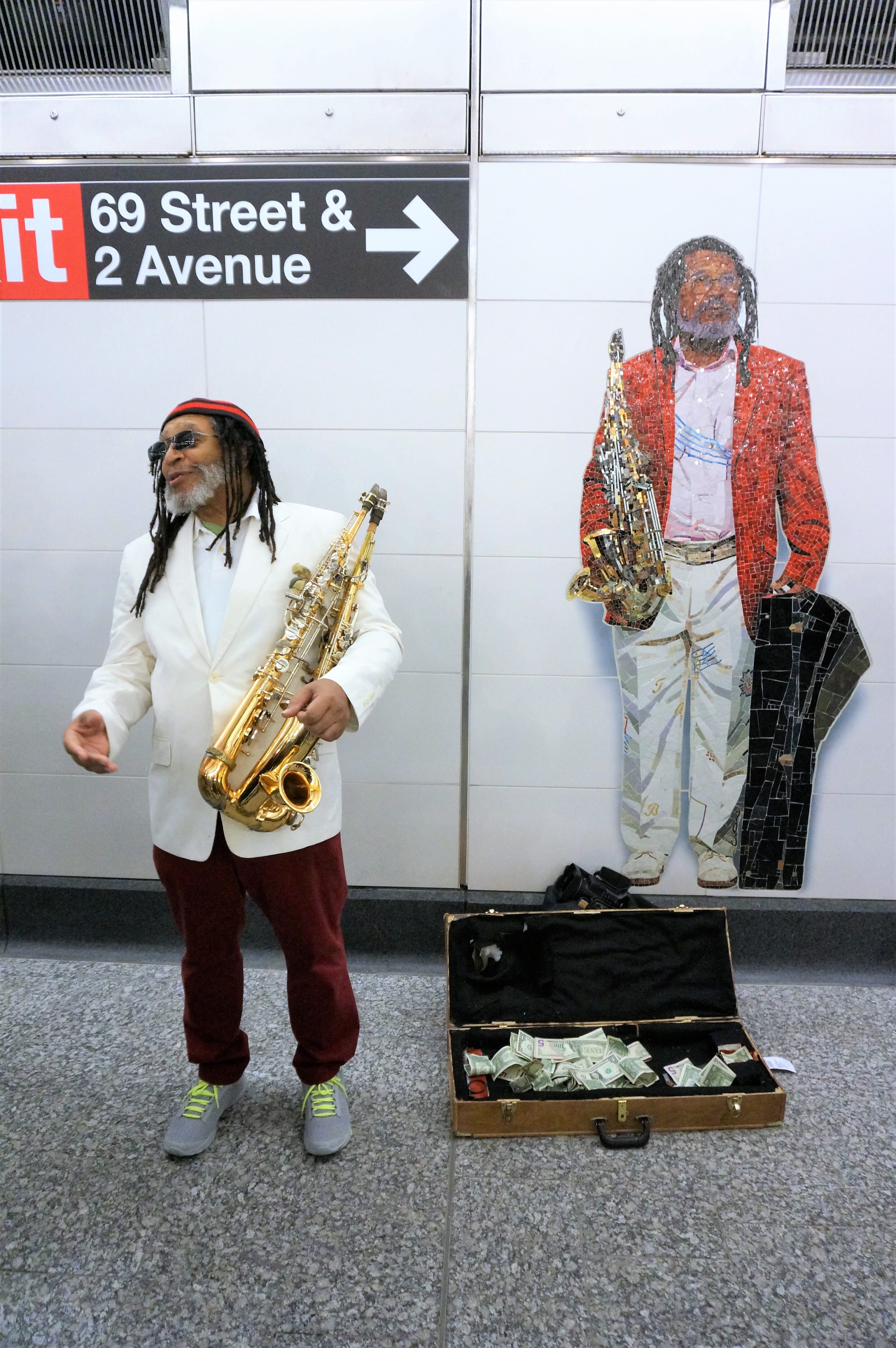 Jazz Musician George Braith at the Second Ave Subway Opening