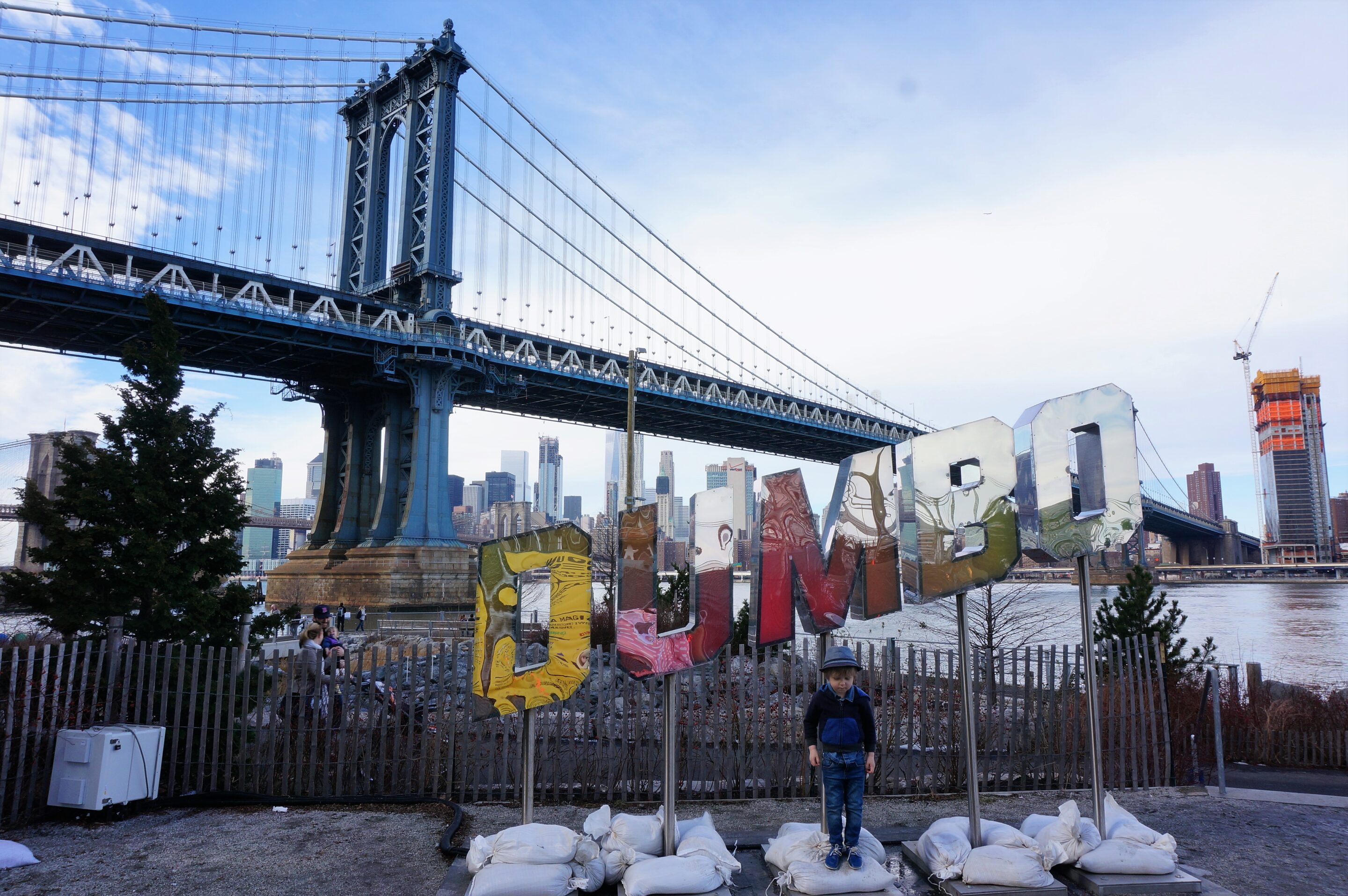 DUMBO Reflector Art Installation Red