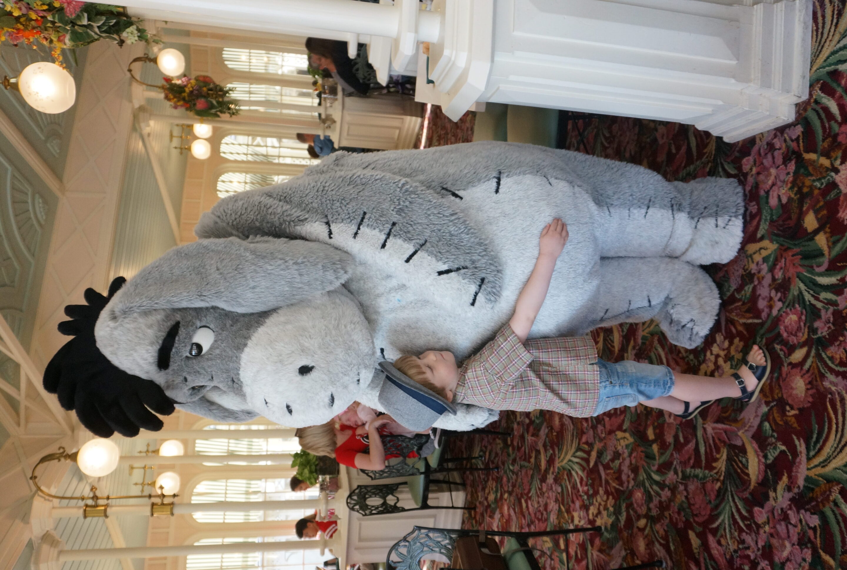 Eeyore gives the best hugs at the Character Breakfast