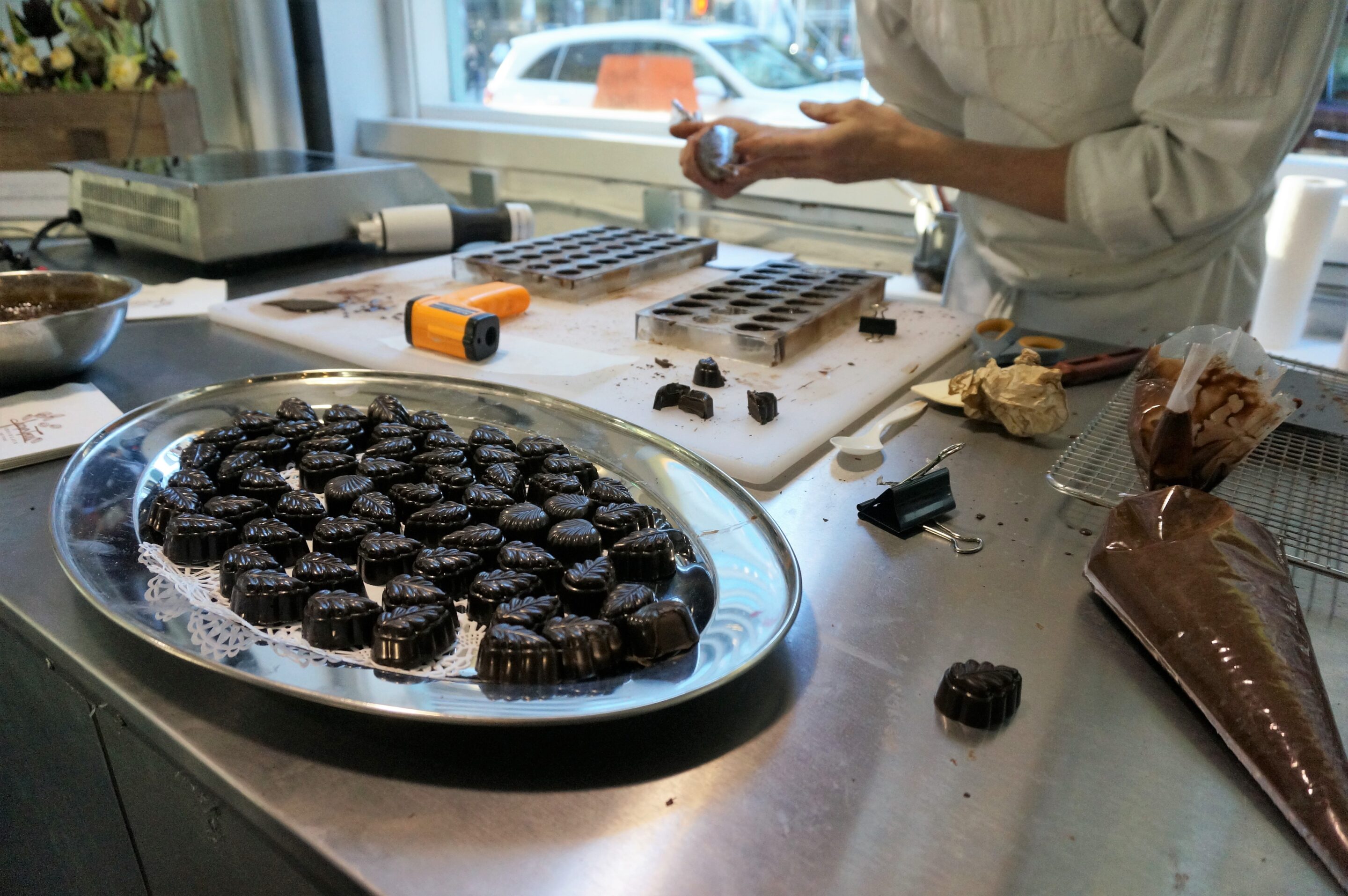 Bon Bon making demonstration at Choco-Story New York