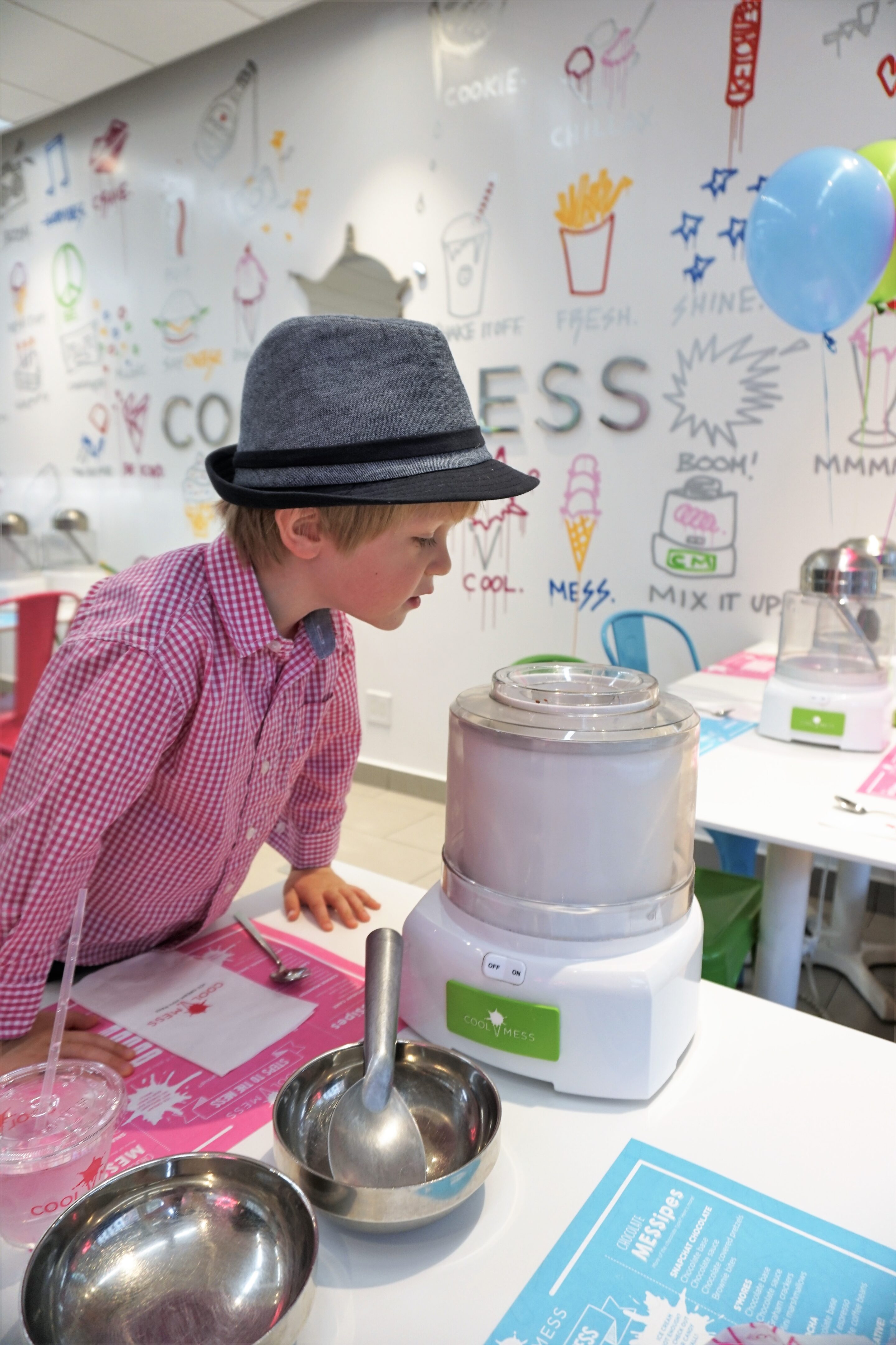 Ice Cream machine fun at CoolMess in NYC