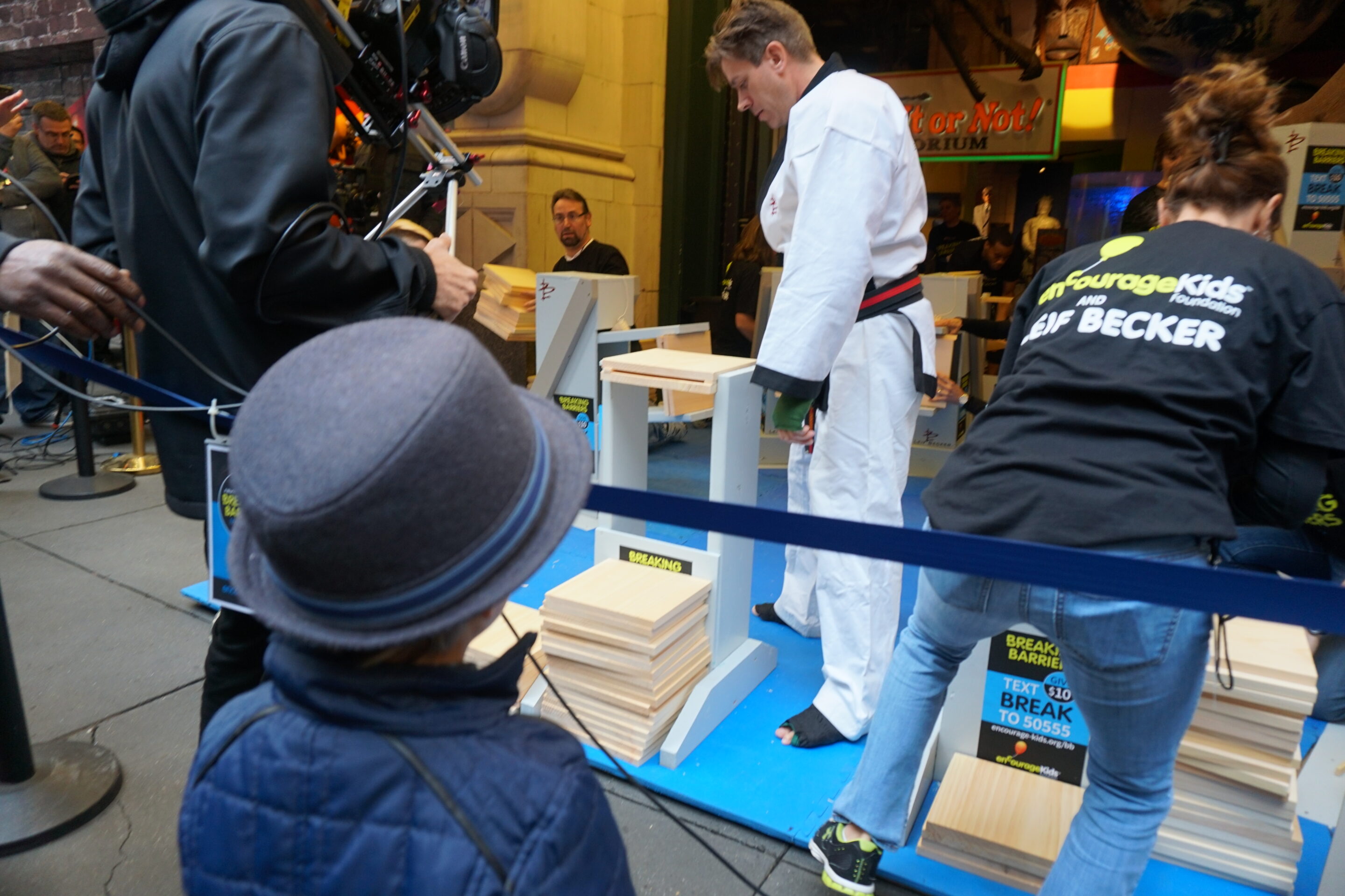 Watching the Action at Breaking Barriers at Ripley's Believe it or Not Times Square