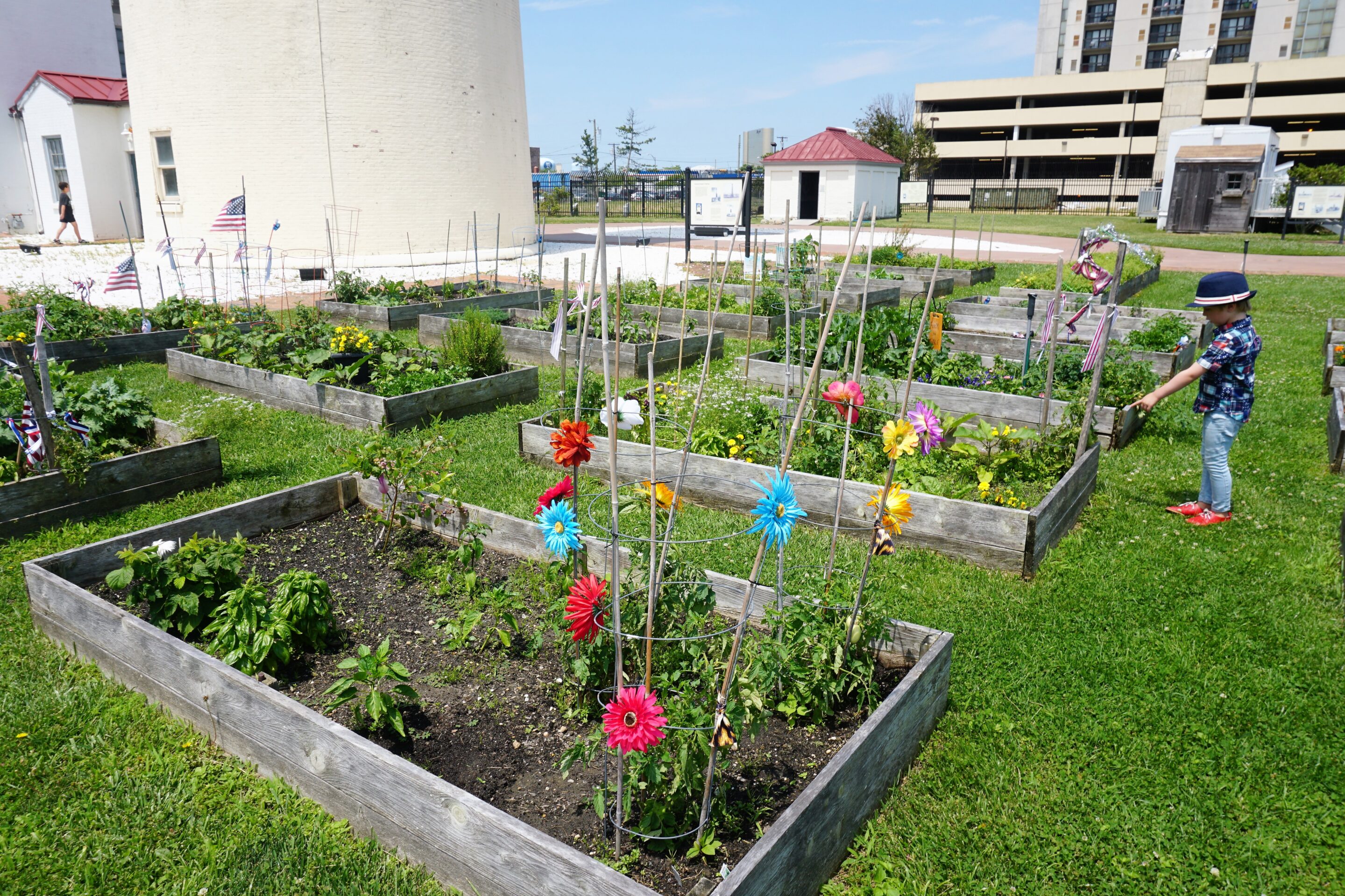 Community garden at the Absecon Lighthouse in Atlantic City, NJ