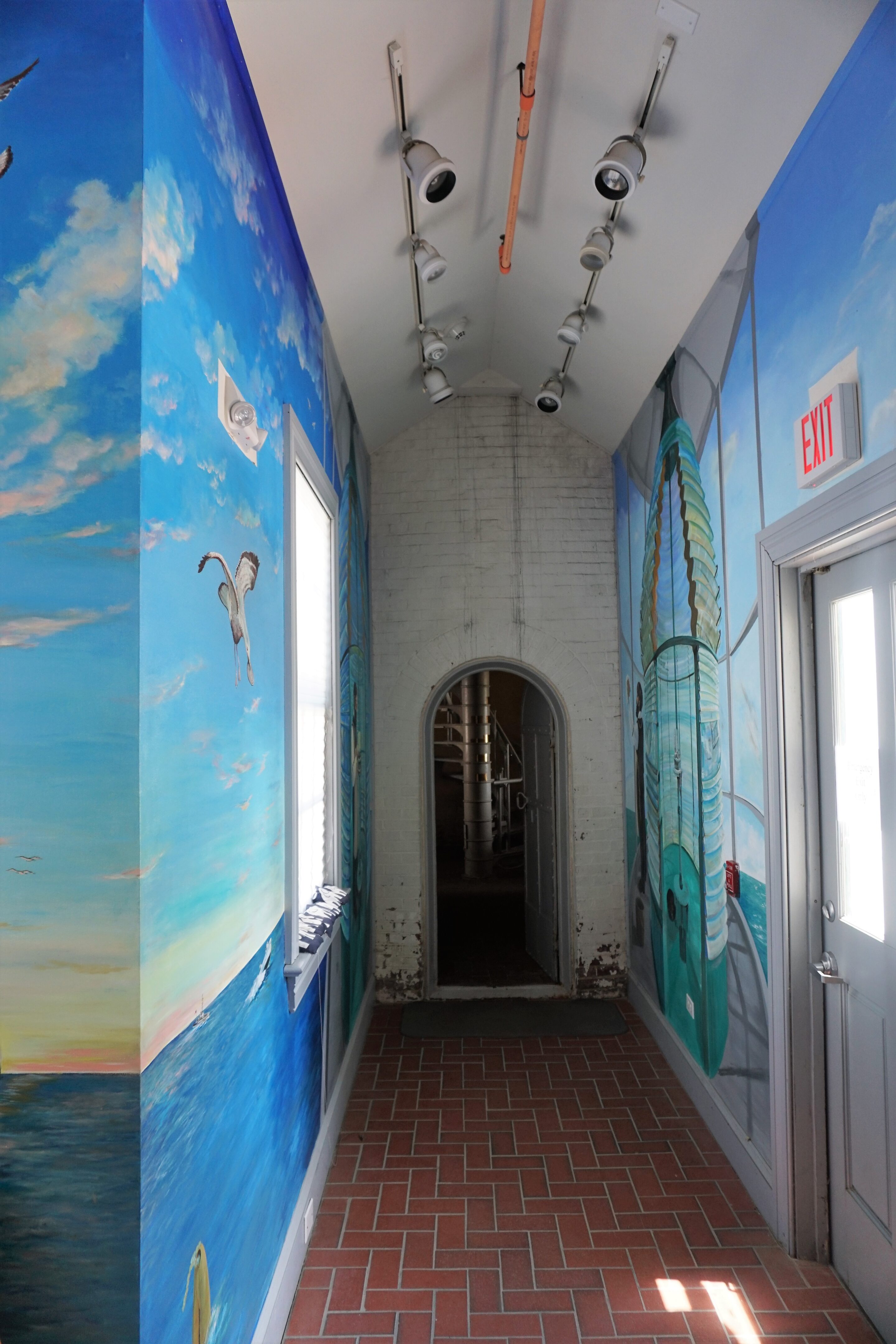 Painted murals at the Absecon Lighthouse in Atlantic City, NJ