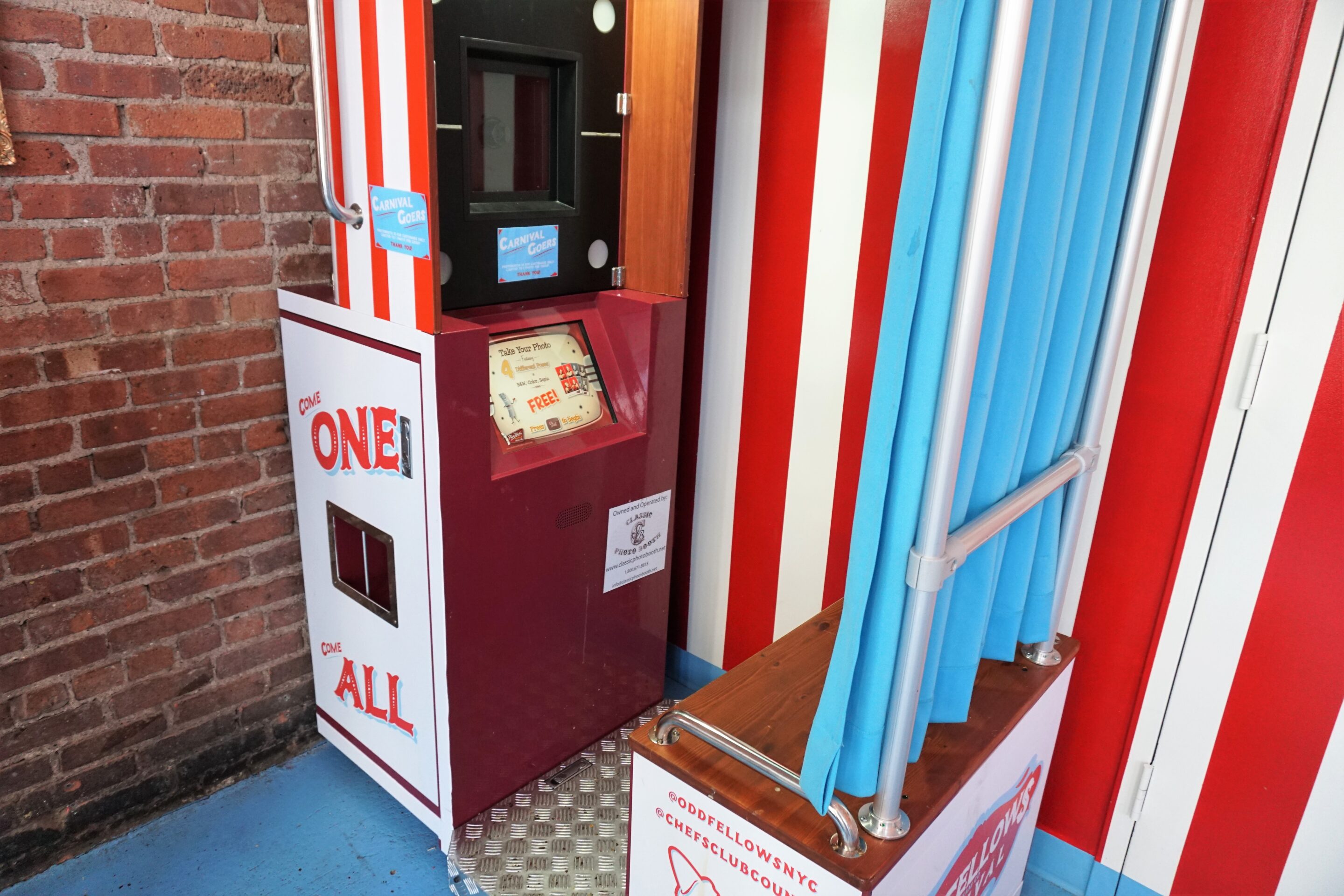 Free photo booth at the Oddfellows Ice Cream Carnival!