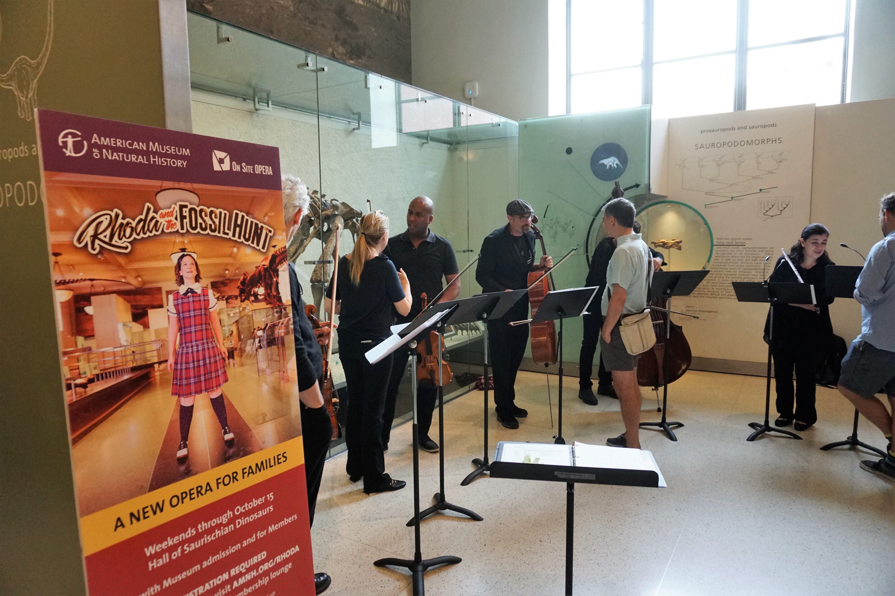 The orchestra from Rhoda and the Fossil Hunt at the American Museum of Natural History