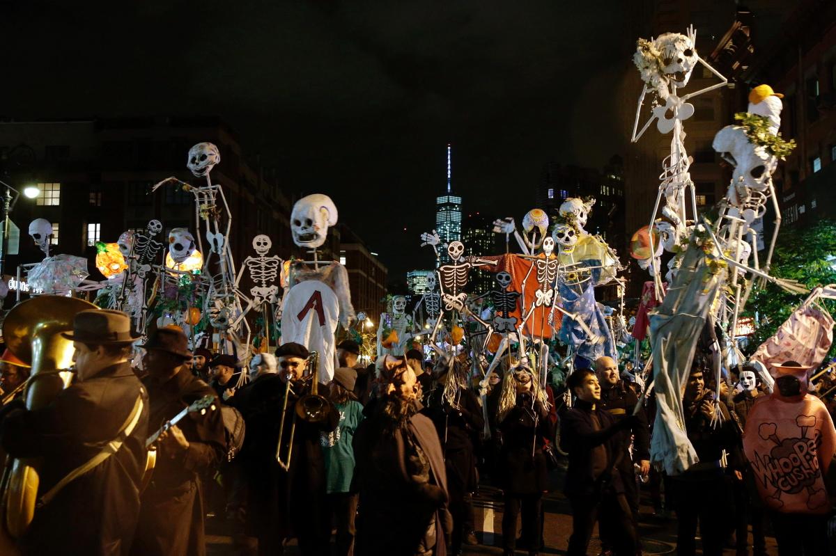 village Halloween parade