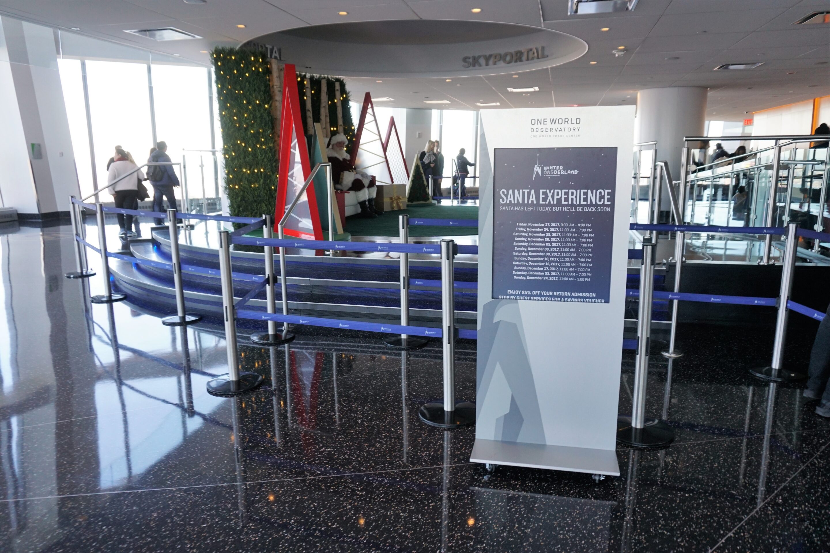 Santa Experience at One World Observatory 