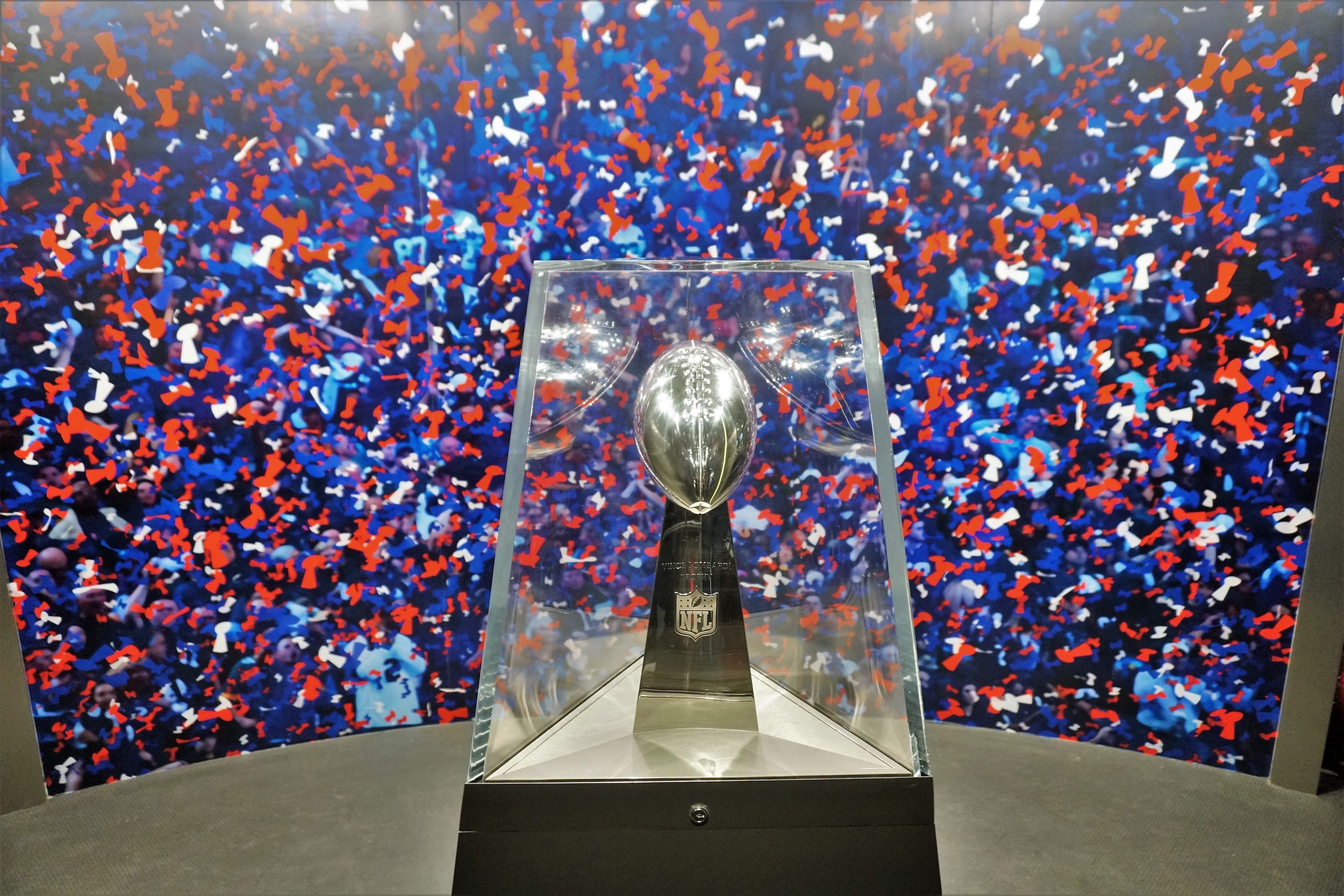 Superbowl Trophy in Times Square