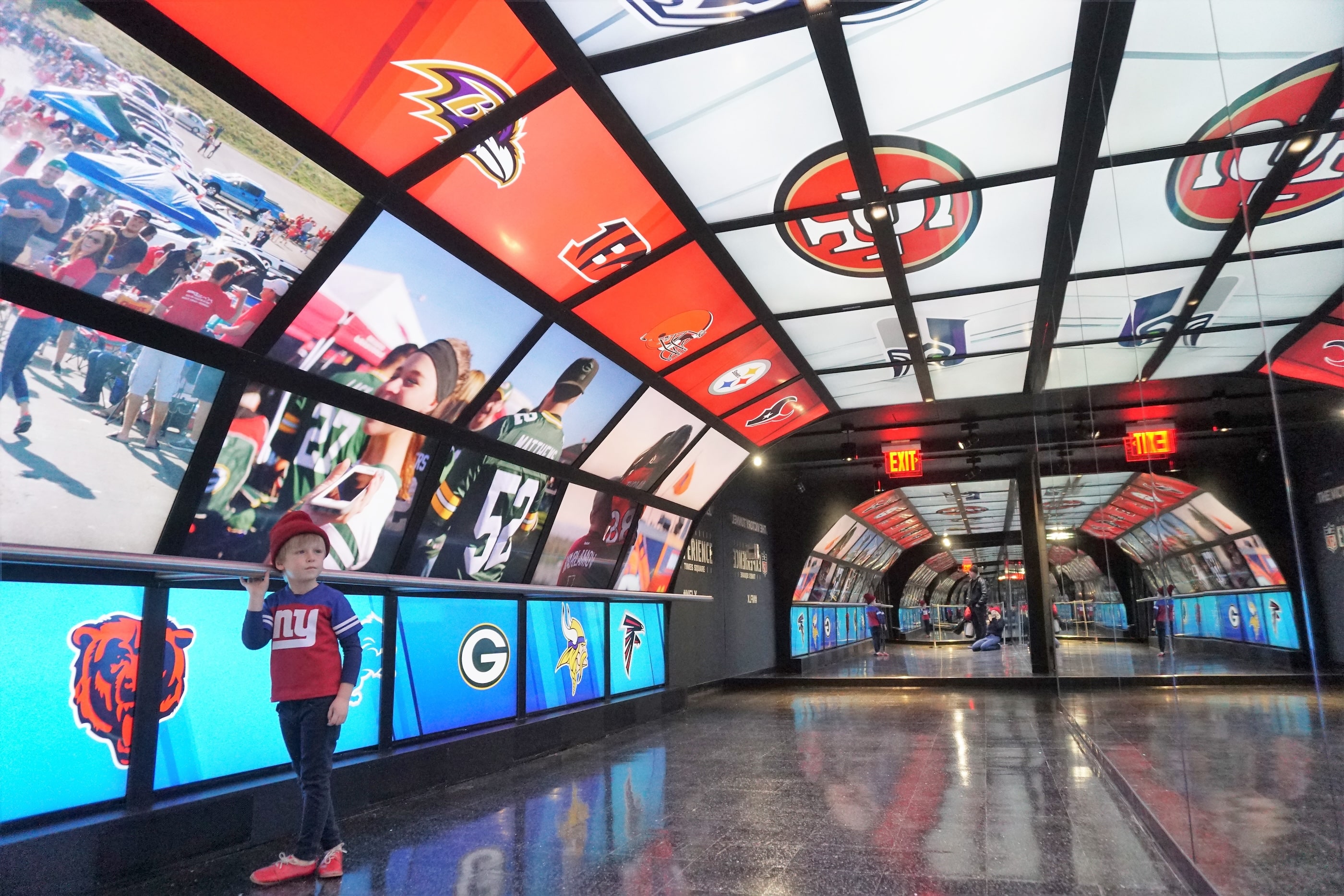 Victory Tunnel in NFL Experience at Times Square