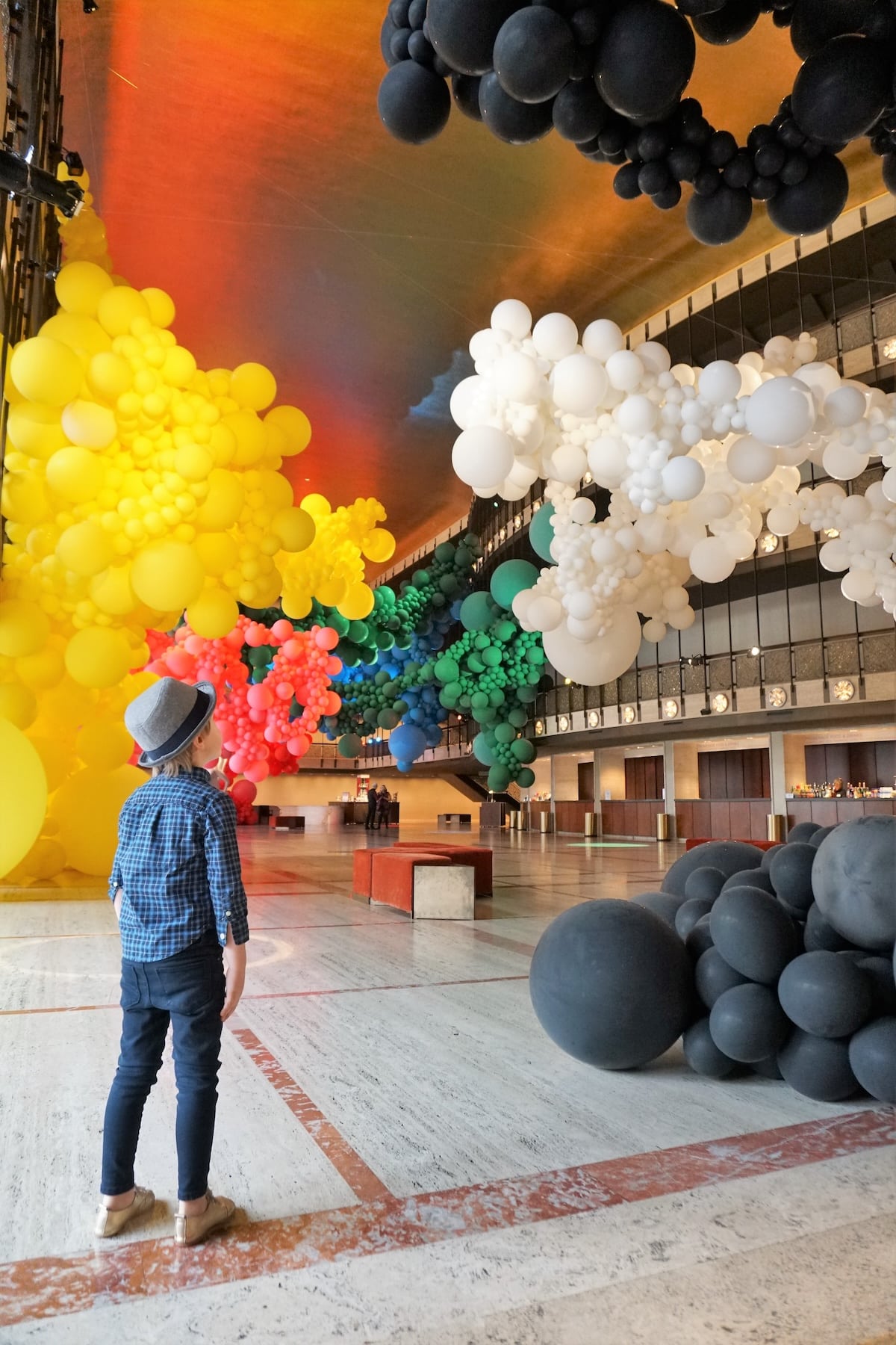 Little Kid Big Balloon at Geronimo's Balloon Installation at the NYCB