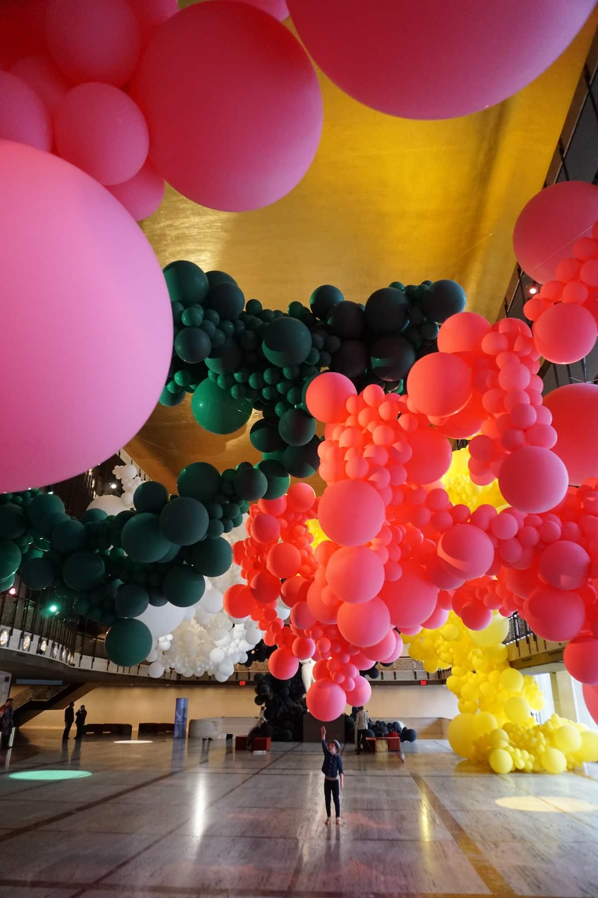 Standing within the Geronimo Balloon Installation